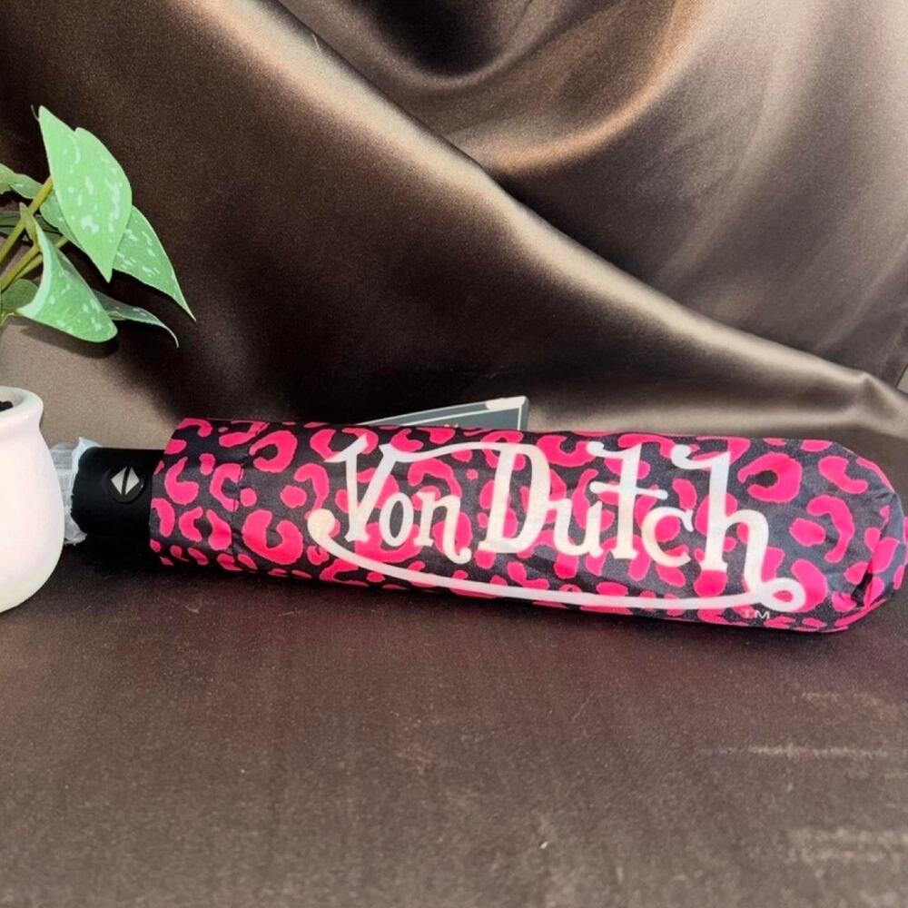 Von dutch pink leopard print umbrella - Picture 3 of 5